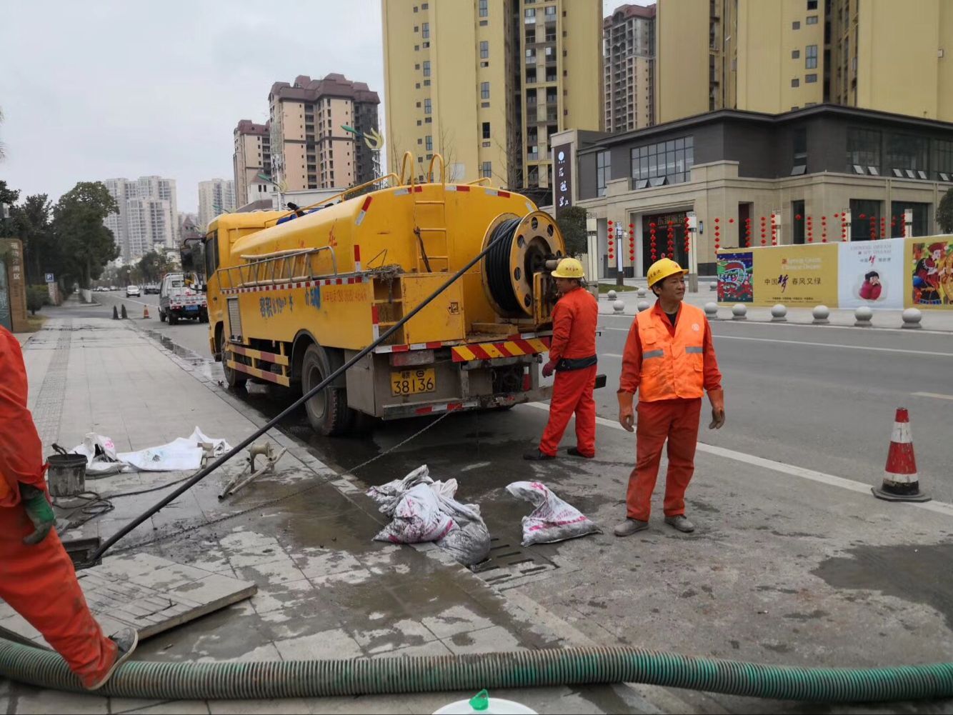 大安镇排污管道清淤-管道清洗